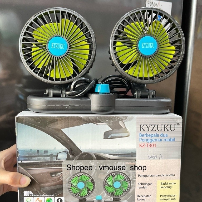 KIPAS ANGIN MOBIL DC KYZUKU KZ-T301 12 VOLT - KIPAS ANGIN MOBIL 12 VOLT - KIPAS MOBIL MURAH - KIPAS 