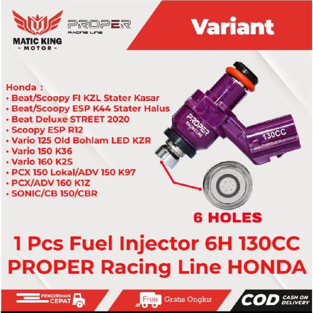 Injector Racing Proper Racing Line - Meningkatkan Performa Motor, Kompatibel Honda
