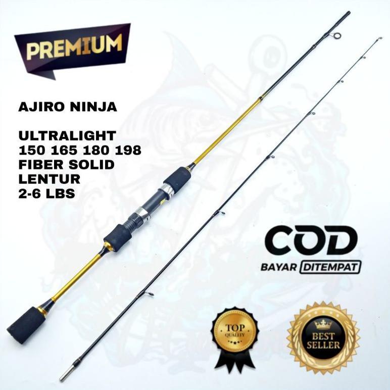 joran pancing ajiro ninja ul ultralight 165 180 198 210 micro fishing