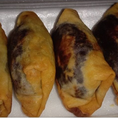 lumpia ubi ungu lumer coklat mozarela frozen