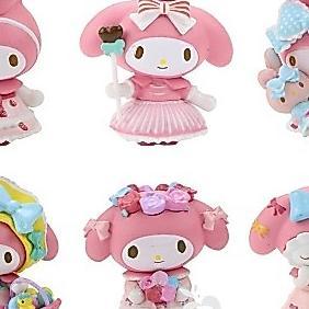 My Melody Figure Set 6 Mainan Pajangan Miniatur Hiasan Topper Fg830
