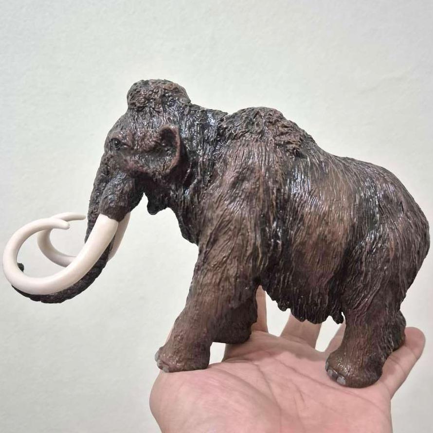 Figur Hewan Mammoth Gajah Purba Ice Age Pvc Miniatur Detail Rapi Panjang 20Cm
