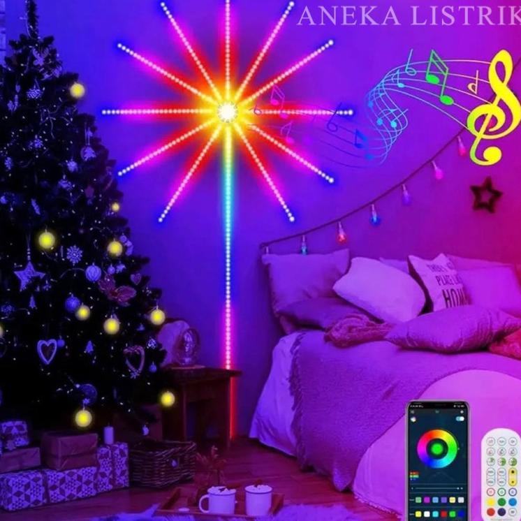 Lampu Led Strip Model Kembang Api / Rockware Firework Led Magic Color Lamp / Lampu Strip Kembang Api