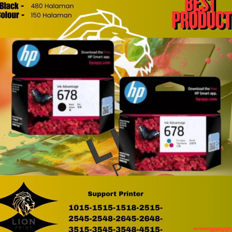 Tinta Printer Cartridge Hp 678 Color Black Cz108Aa Print Hp Deskjet 1515 2515 2545 4515