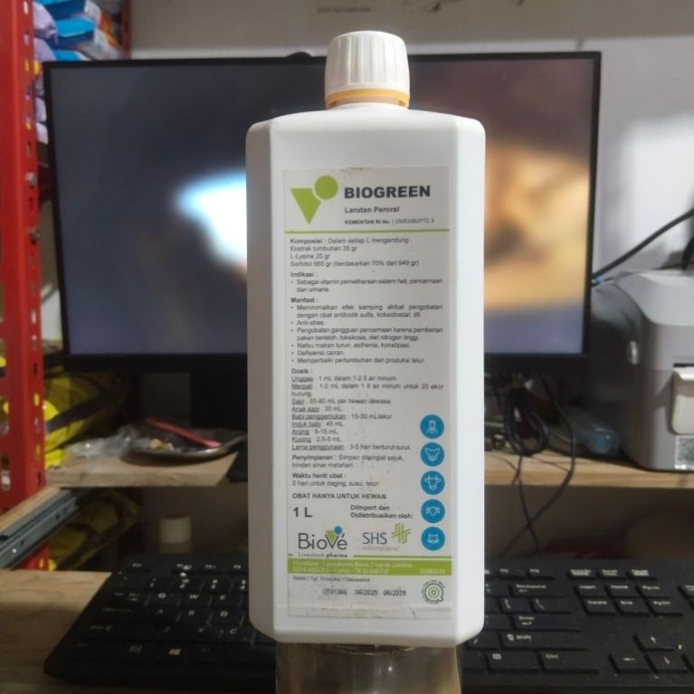 BIOGREEN SHS 1L suplemen hewan unggas ayam & babi