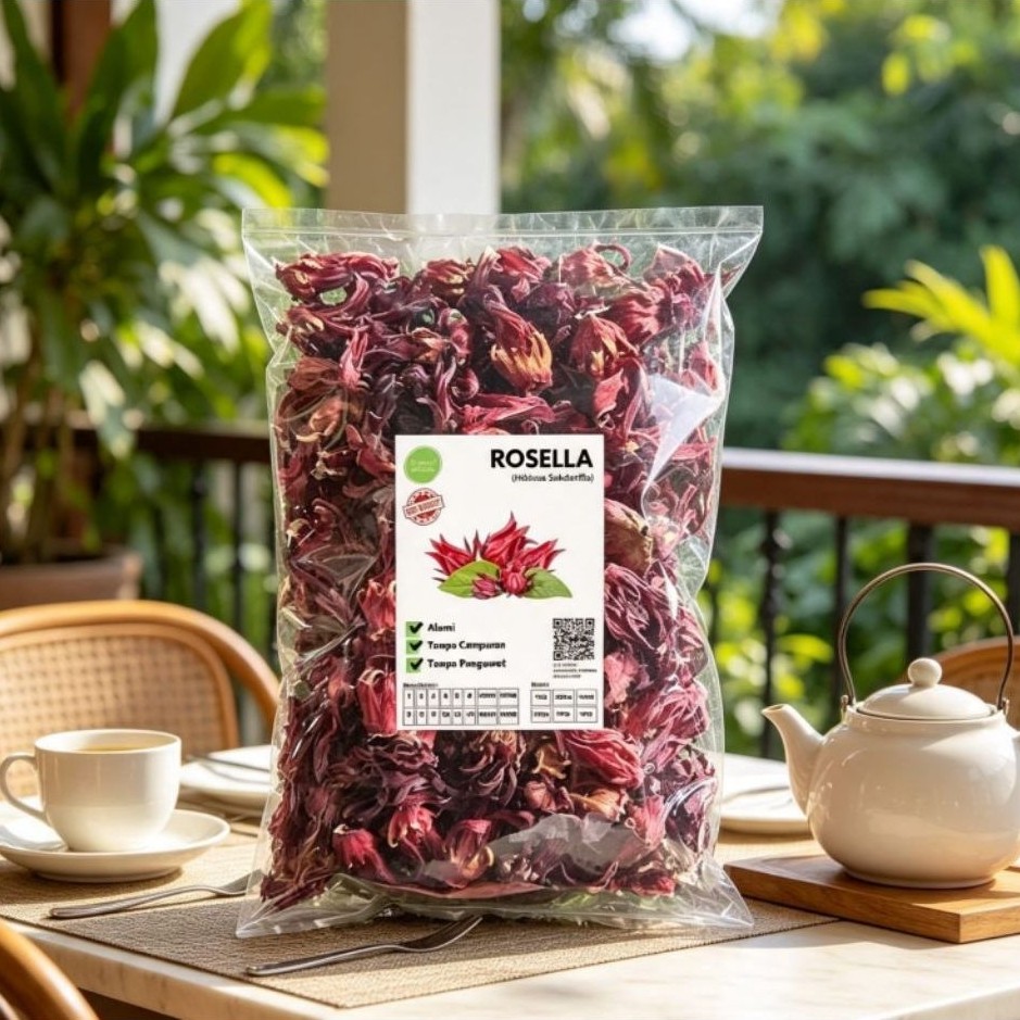 Rosela Kering Kemasan 100 gr Organik | Herbal Kesehatan Alami