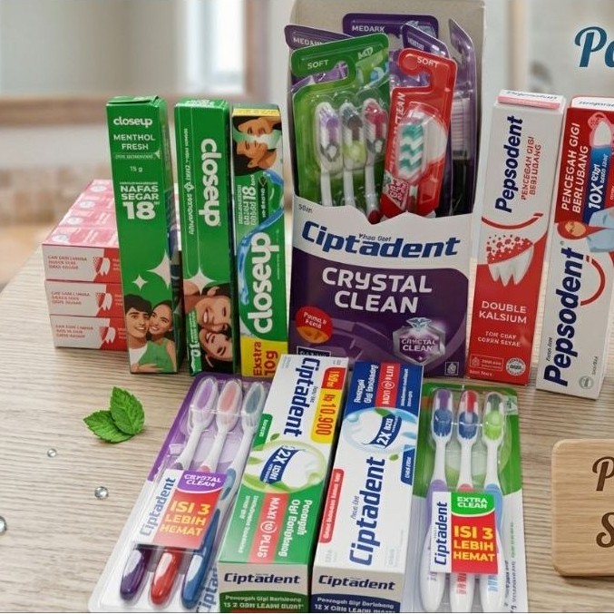 sikat &pasta gigi ciptadent pepsodent closup dll