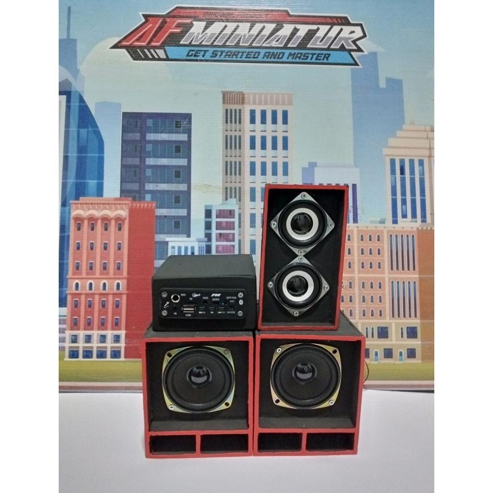 Miniatur Sound Horeg / Miniatur Sound System Paket Lengkap Siap Bunyi
