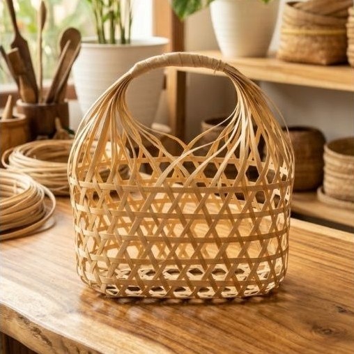 tas bambu, keranjang bambu, tas anyaman bambu, tas hampers, keranjang hampers, tas parcel, keranjang
