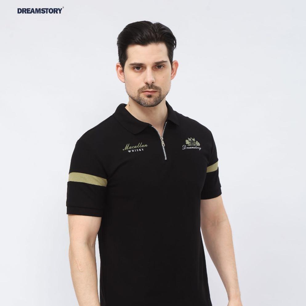 Recommended Dream Story - Polo Shirt Macallan Cotton Pique Black Kaos Kerah Pria Wanita Baju Kaos Ke