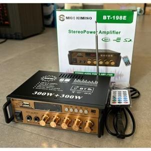 BONUS MIC2 Amplifier BT-198E ECHO Amplifier Karaoke Bluetoth Power Amplifier, ampli mini