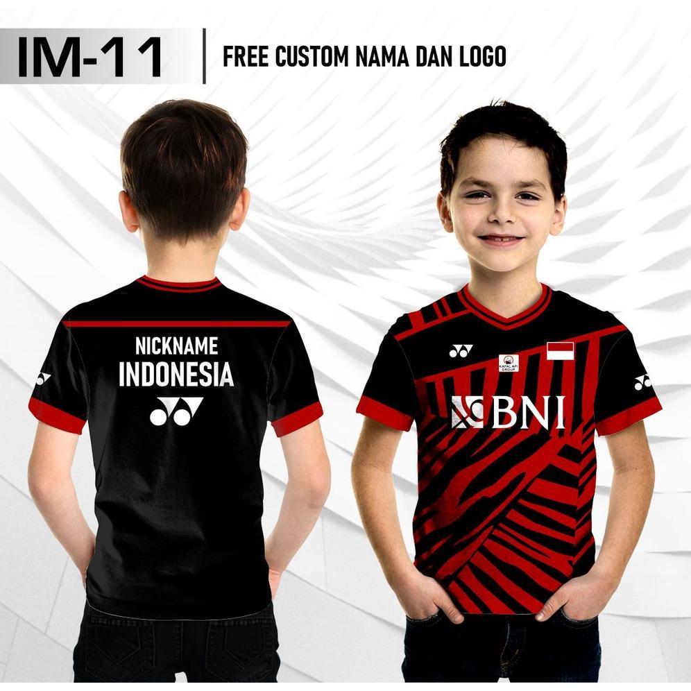 [GARDHA] Jersey badminton yn minions indonesia master open anak baju bulu tangkis kaos bulutangkis