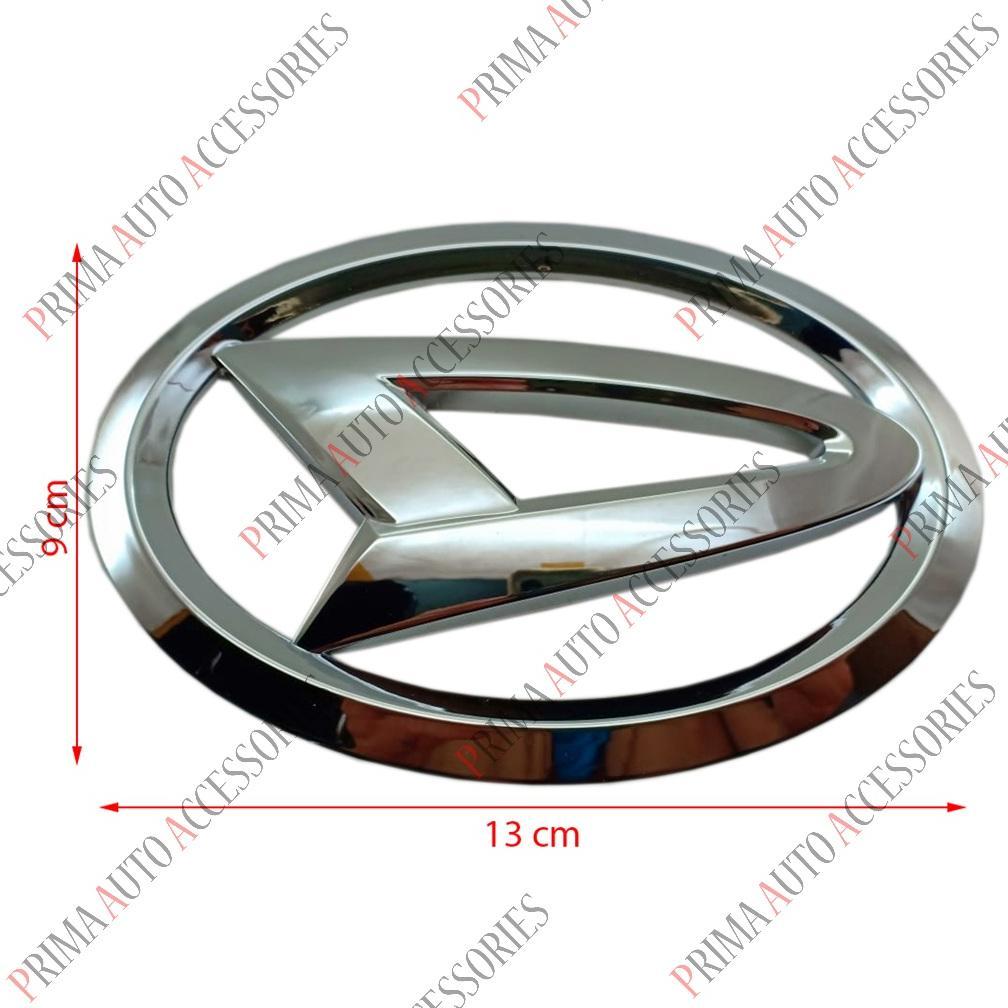 Ready Stock Emblem Mobil Logo Daihatsu Chrome 13 Cm Xenia 2012 - 2022 Belakang
