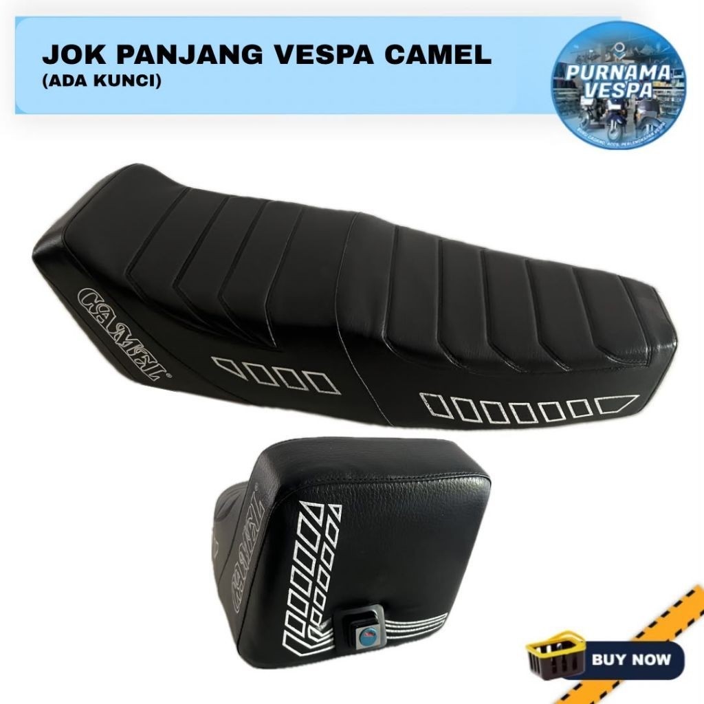 Jok Panjang Vespa Camel ada kunci / Sadle vespa Camel