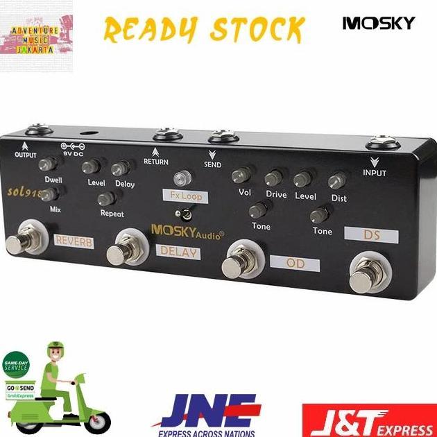 Cebina_putra - MOSKY SOL918 Efek Gitar DISTORTION OVERDRIVE FX LOOP DELAY REVERB 5in1