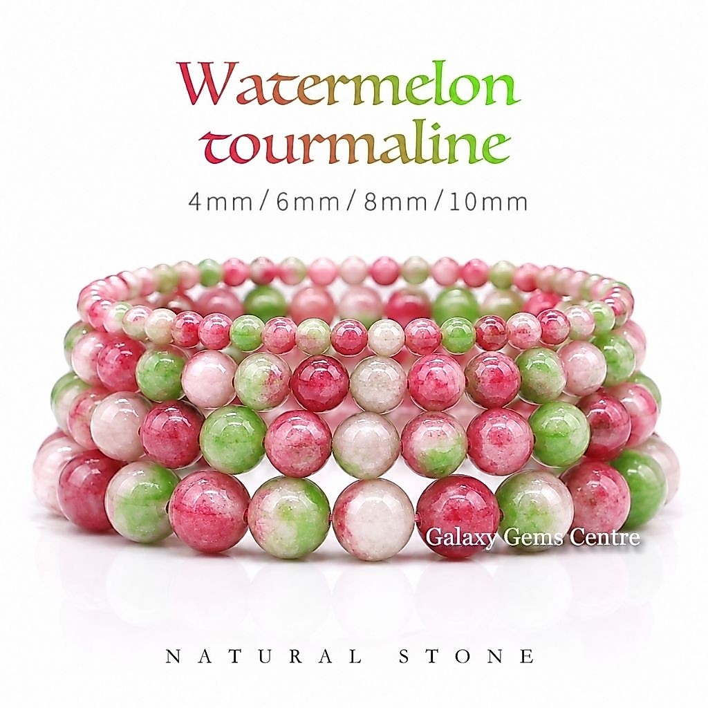 Gelang Batu Watermelon Tourmaline Original Stone