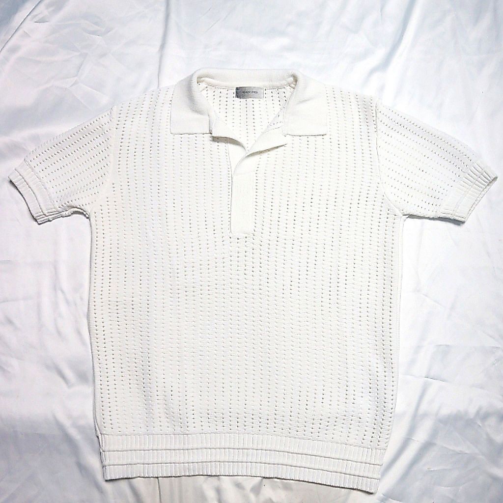 MAISON MINED Shirt Jaring Kerah Mingyu Kpop Idol Korean Lengan Pendek Summer Katun Knitwear Sweater 