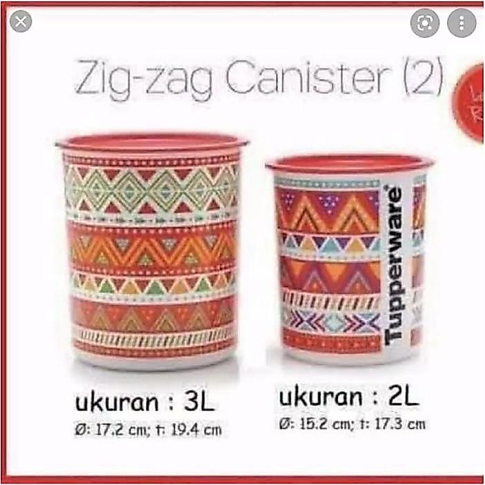 READY Wadah Tempat Snack Tupperware Zig Zag Canister Limited Edition