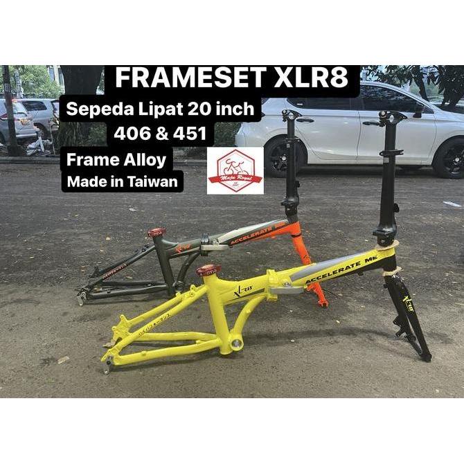 Frame Sepeda Lipat XLR8 20 22 inch 406 451 Alloy Taiwan Ringan