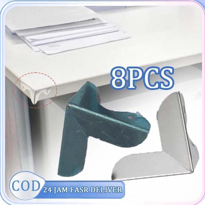 REGENLY 8pcs Siku Hardcase Aluminium Siku L Hardcase Siku Sudut Hard Case Tabrakan Siku Bok Siku