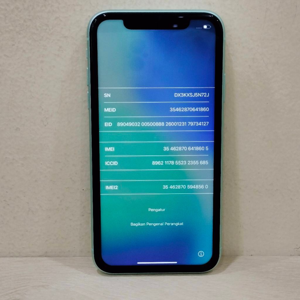 (N72J-460) IPHONE 11 RAM 64GB (INTER) LL/A, BATANGAN NO CHARGER "418605"