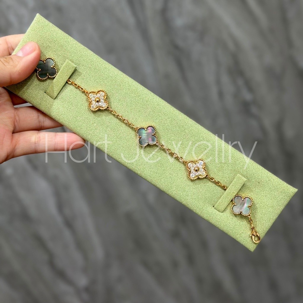 BRACELET VCA 5 ALHAMBRA (MOP GREY X STONE)