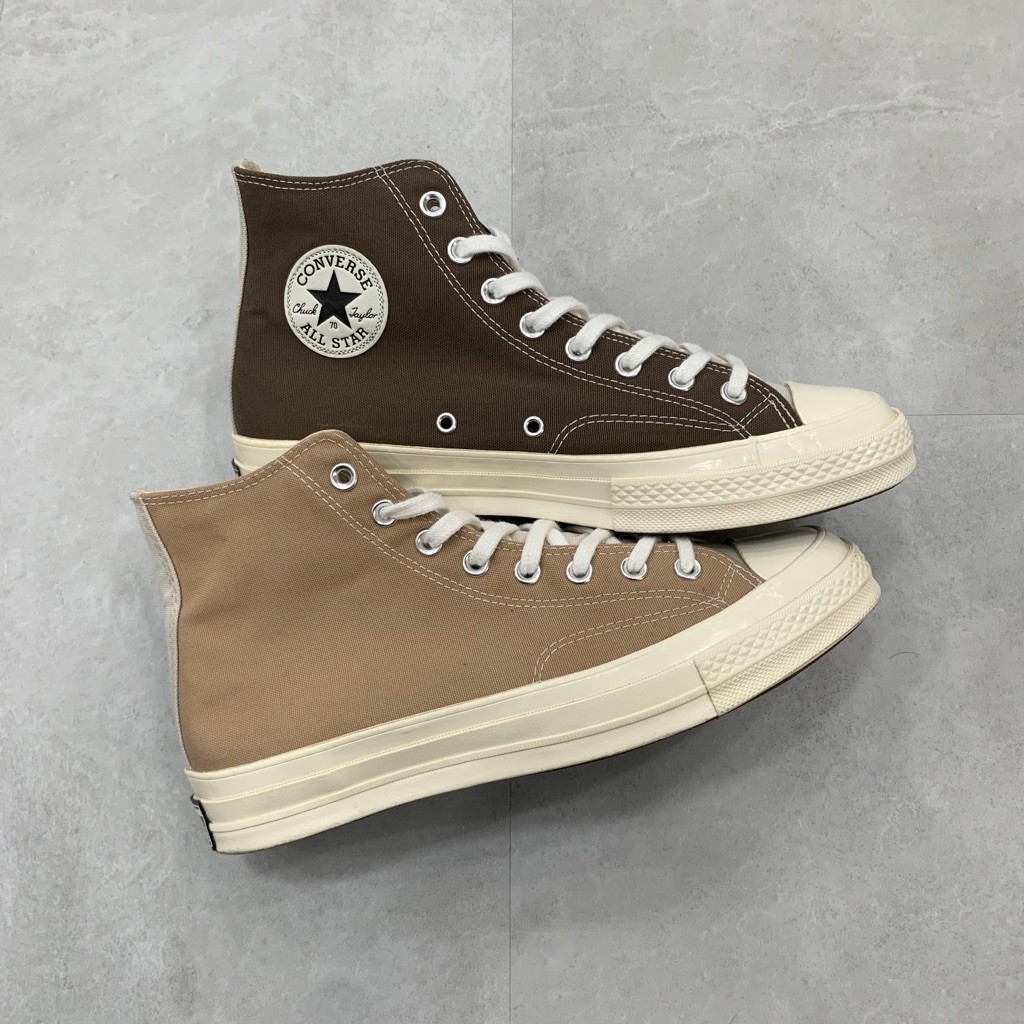 Converse 70s High Black White Tri-Panel Hi 'Color Block - Hemp Brazil Nut'