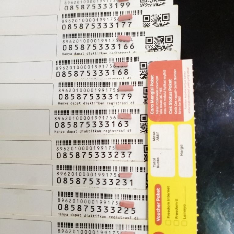 Nomor cantik Indosat 333XXX 12 digit