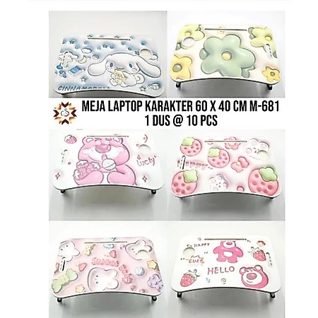 Meja Laptop Lipat Karakter 60x38cm Meja Lipat Untuk Laptop Ukuran Besar