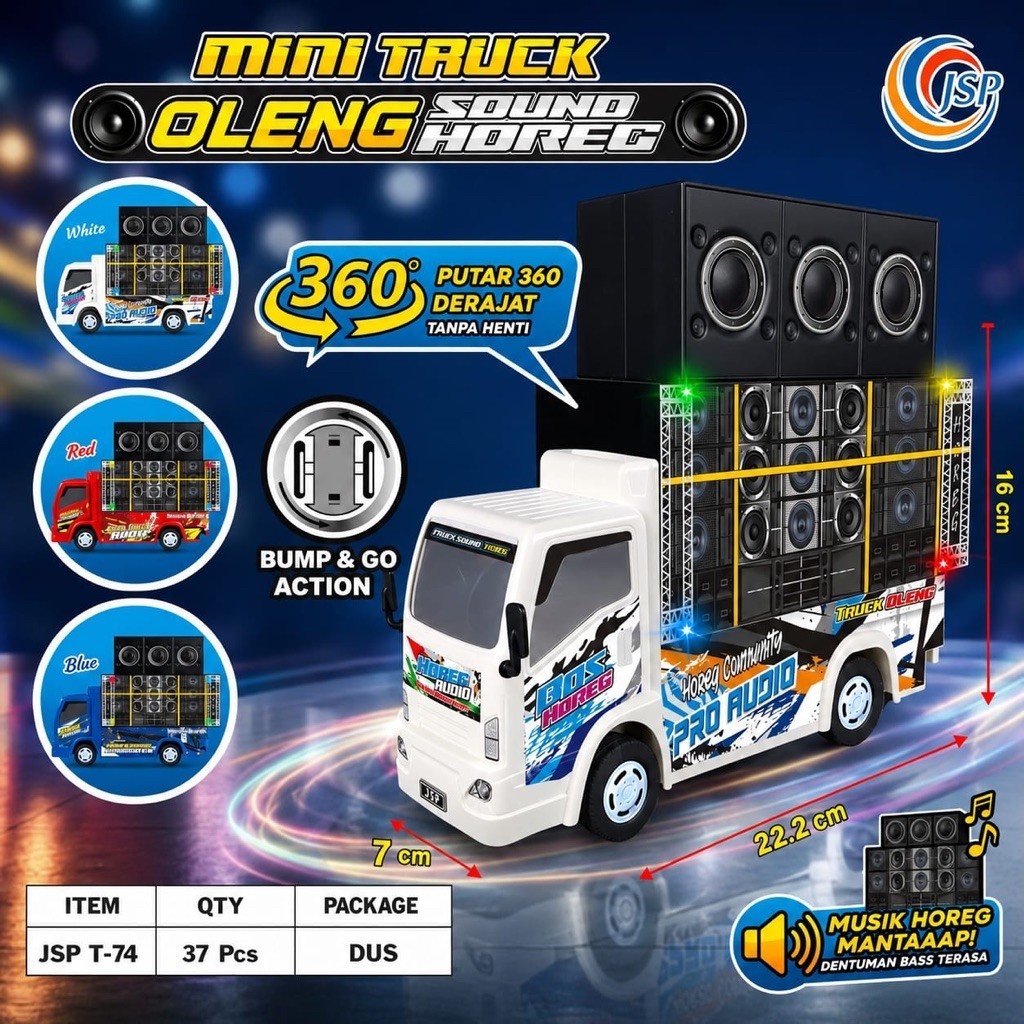 1307 mini truk oleng soundhoreg anak anak /  mainan mobil truk soundhoreg / mainan truk oleng miniat