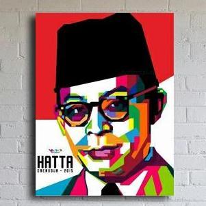 POSTER DINDING MOH HATTA ART WPAP FBBOOK