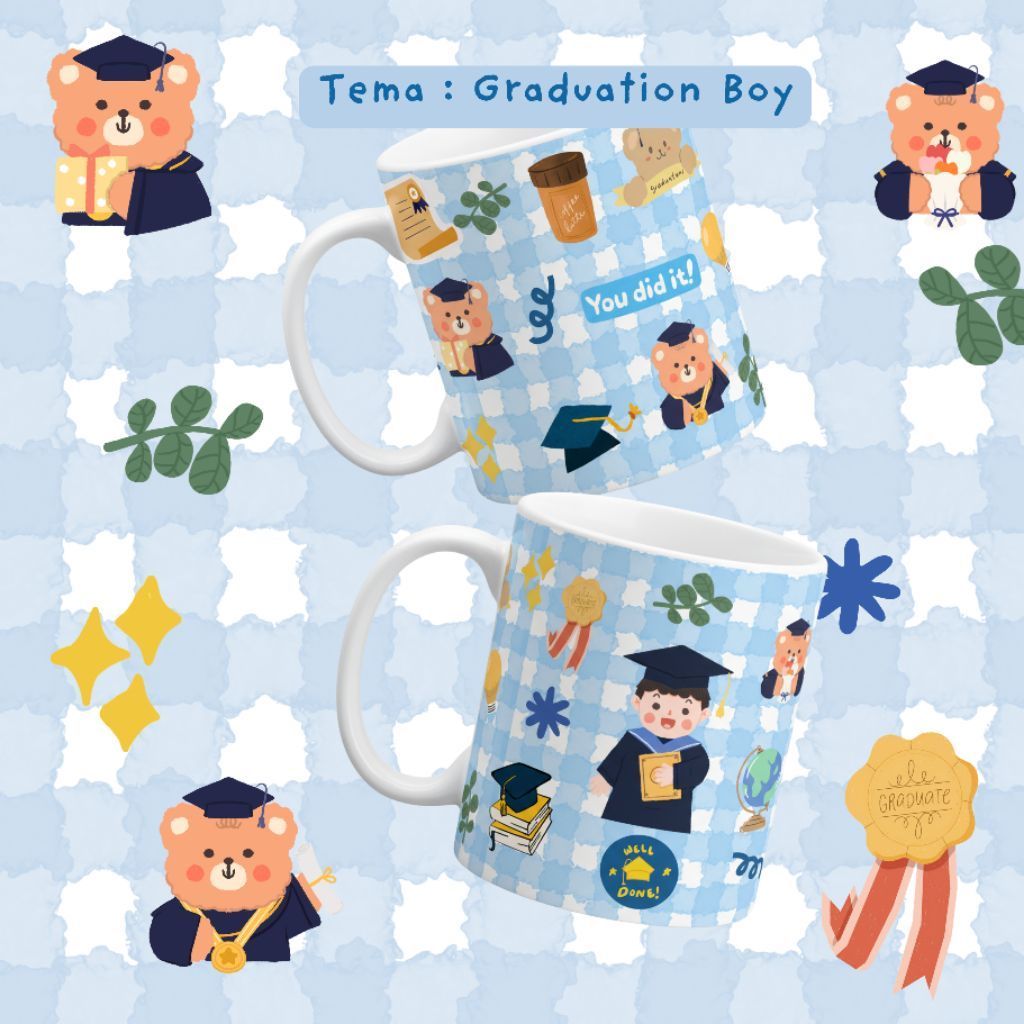 KADO WISUDA | MUG CUSTOM NAMA