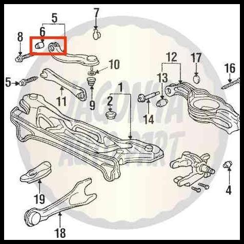 DISKON BUSHING UPPER ARM BELAKANG ODYSSEY RA RA1 RA6 RA8 2.3 3.0 V6 
