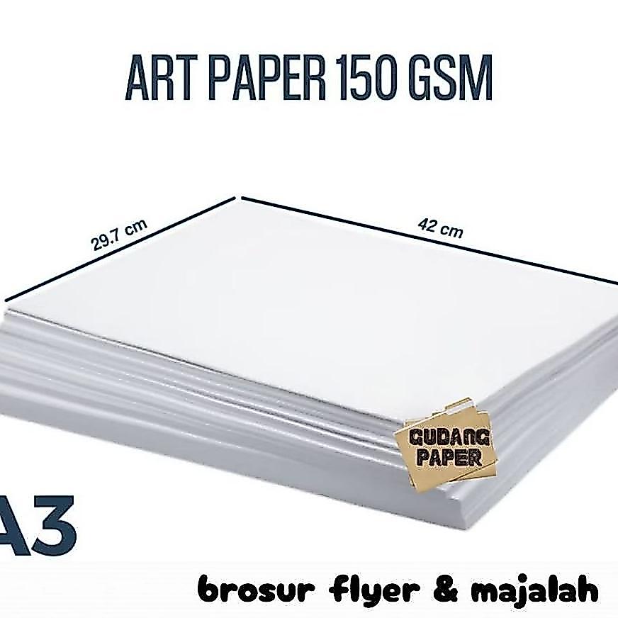 Kertas Art Paper A3 150 Gsm Isi 50 Lembar / Kertas Art Paper 150 Gsm A3