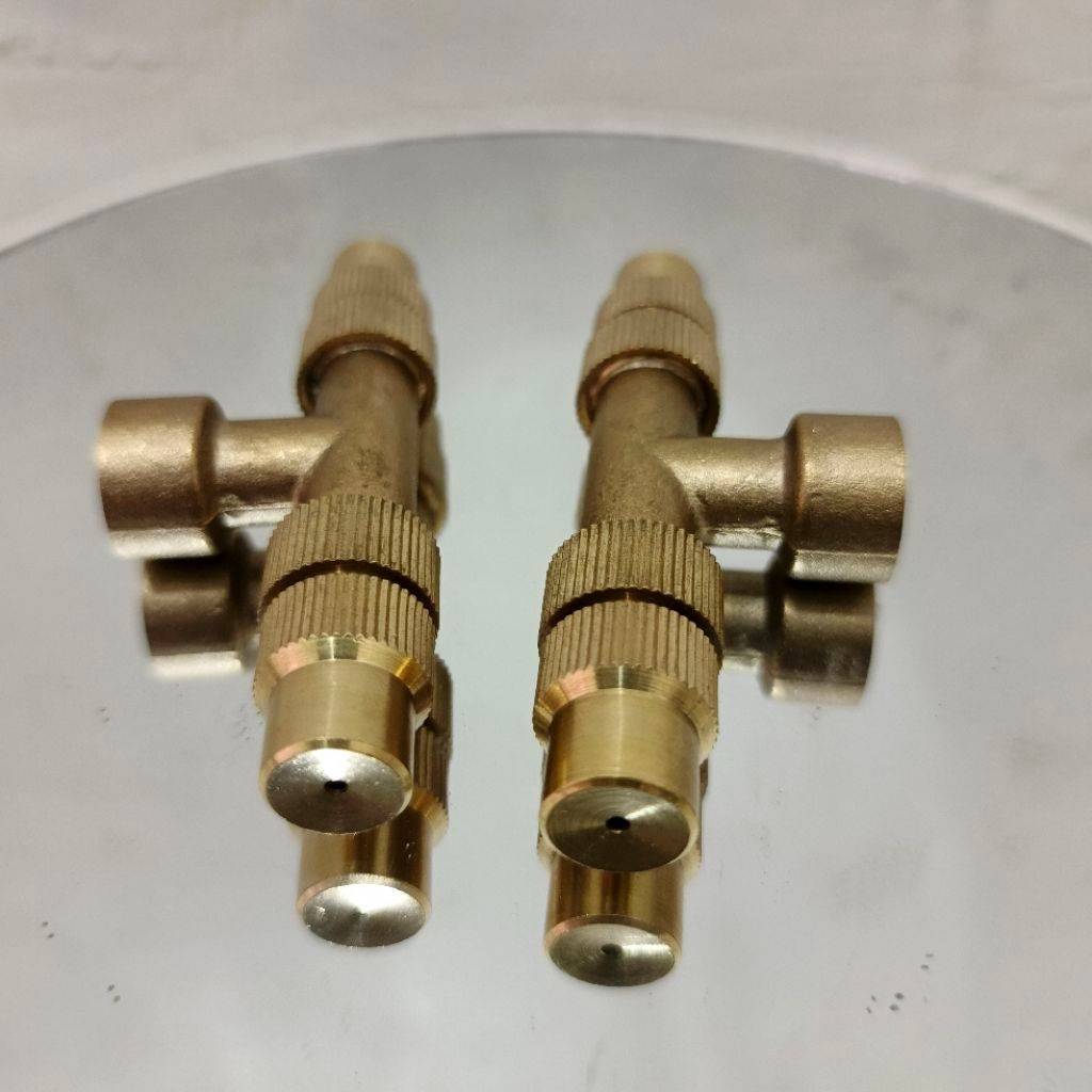 Nozel letter t kuningan & stainless free nozel drat 14mm