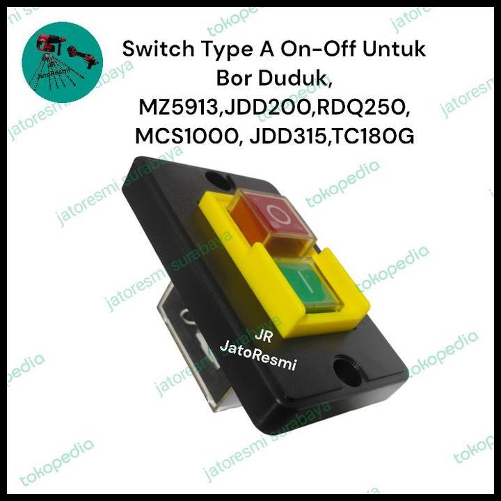 TERBARU SWITCH ON-OFF TYPE A UNTUK BOR DUDUK BAND SAW MESIN BUBUT KAYU ETC 