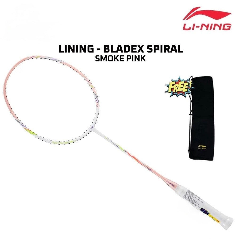 Raket Badminton Bulutangkis Lining Li-ning Bladex Spiral Smoke Pink Original