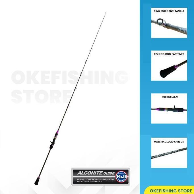 Rod Joran Pancing Versus WRSKG 6310 PE 2-4 Spiral Guide Fuji, Hollow Carbon, Slow Jigging Overhead