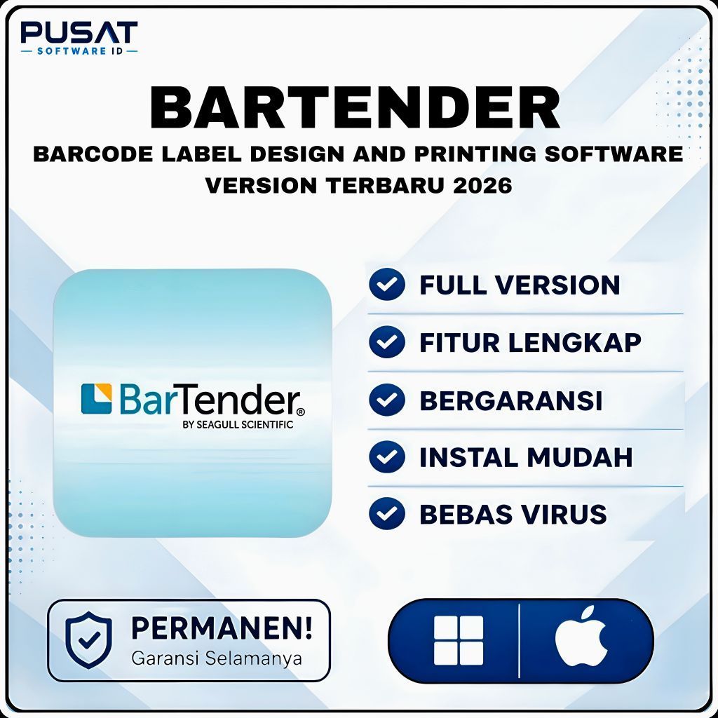 Bartender Enterprise Automation 2026 Full Version Lifetime Permanen Windows | Software Pencetak Barc