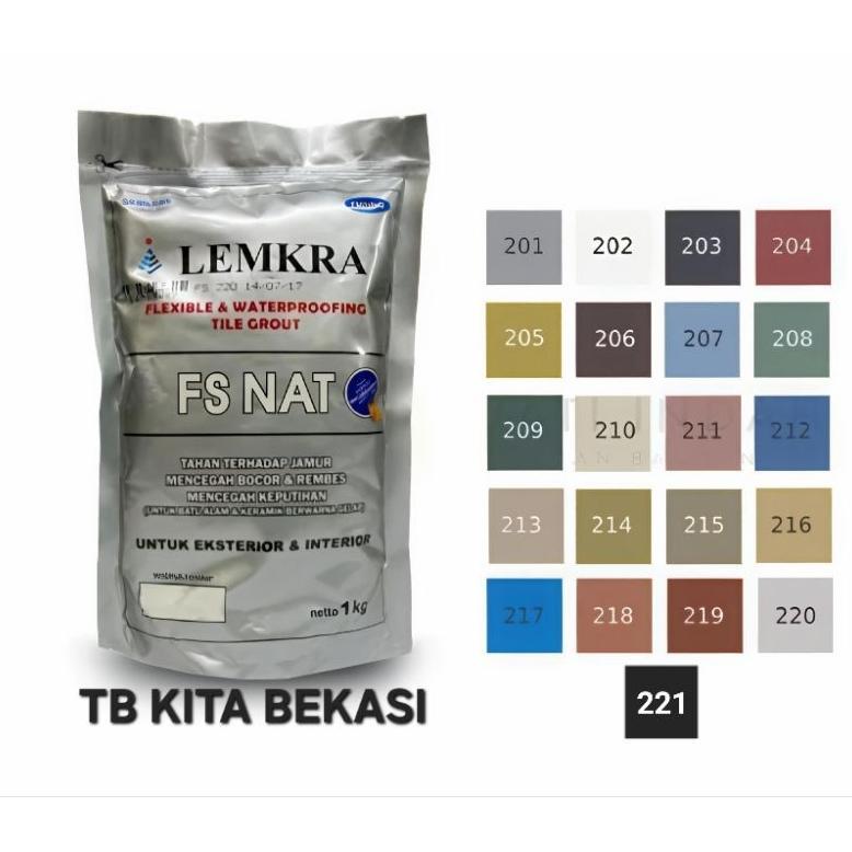 LEMKRA FS NAT / SEMEN NAT WARNA LEMKRA / SEMEN PENGISI RONGGA KERAMIK BATU ALAM GRANIT WARNA / SEMEN