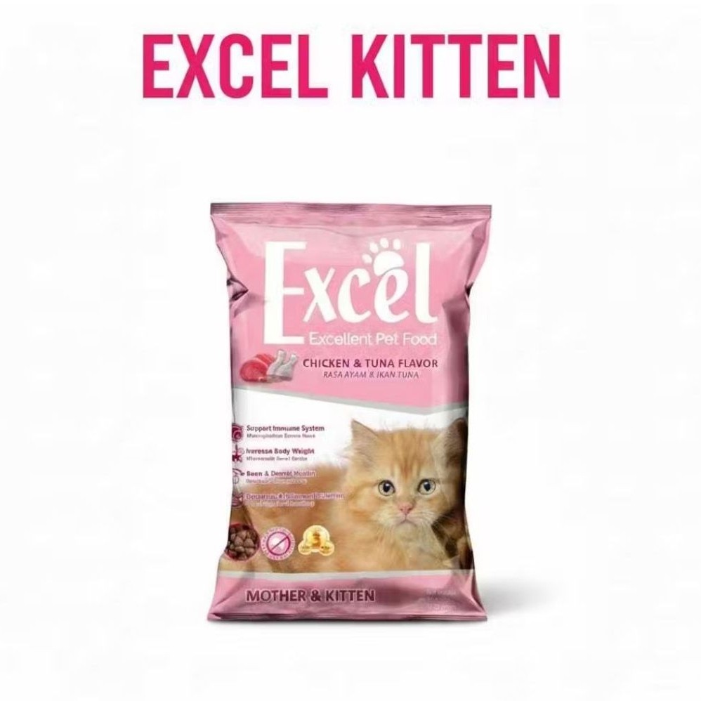 Excel Mother Kitten 1 kg Makanan Kucing Excel Kitten Freshpack