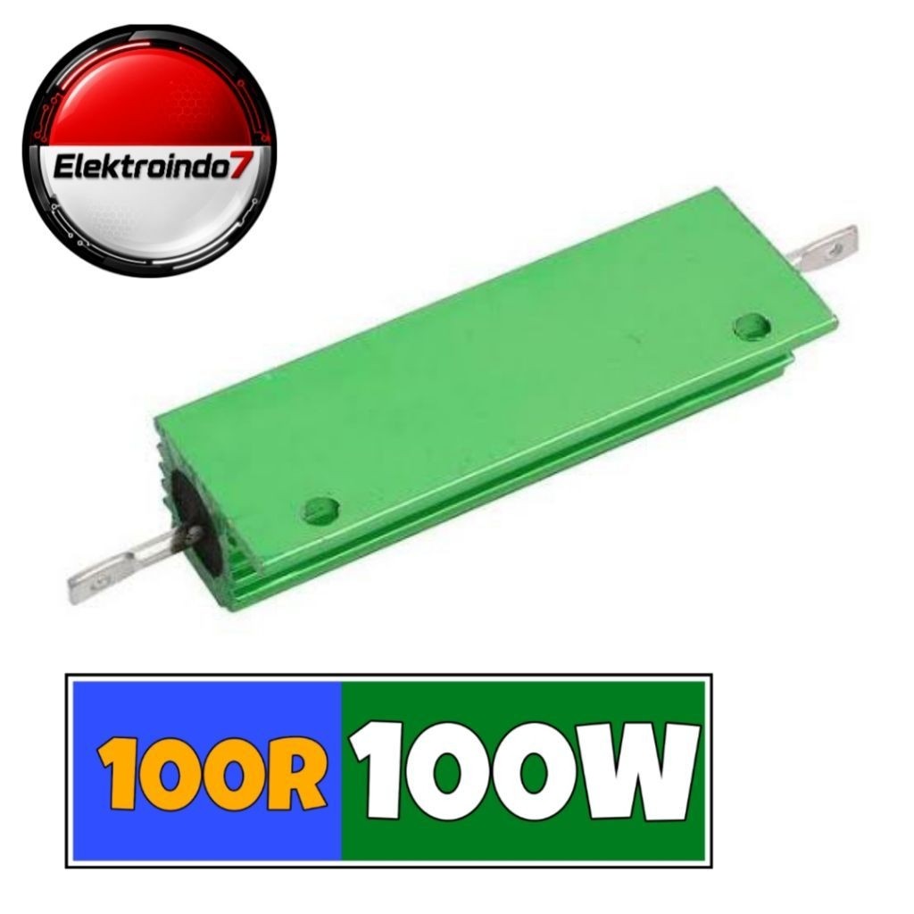 100R 100w green alumunium case resistor dummy load speaker impedance