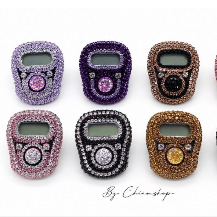 Tasbih digital cantik premium swarovski LED ALARM