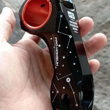 Stem mtb roadbike minus 17 derajat panjang 90 mm pro Honsun Starburst