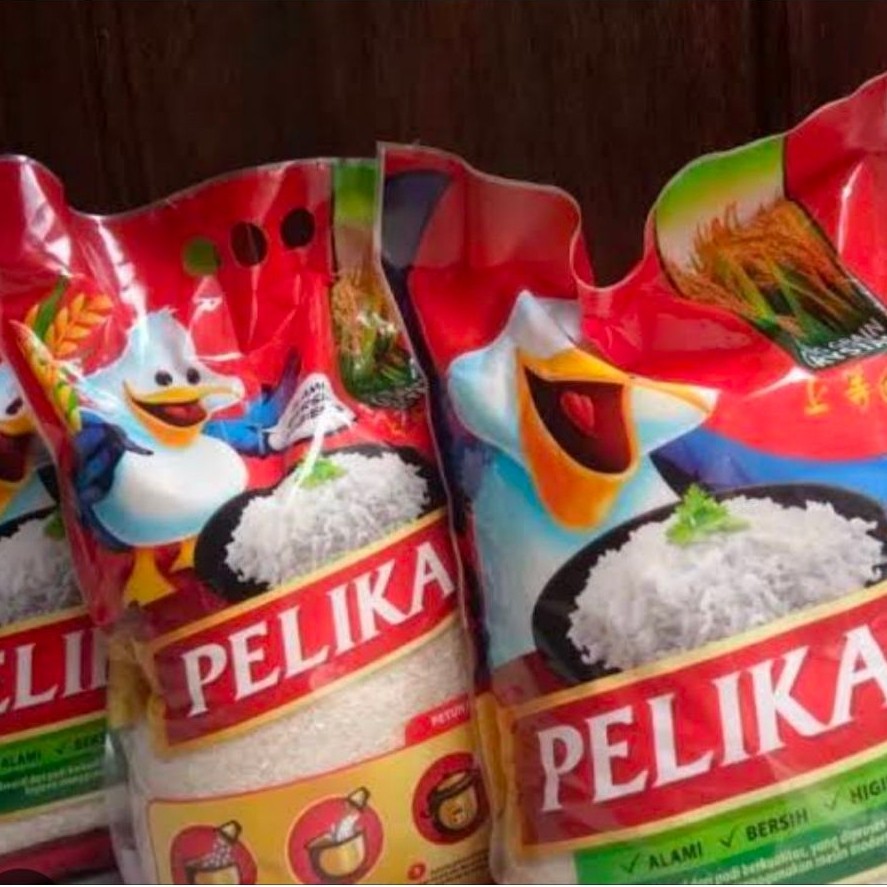 BERAS PELIKAN KEMASAN 3KG/BERAS PUTIH PELIKAN ENAK PUNEL