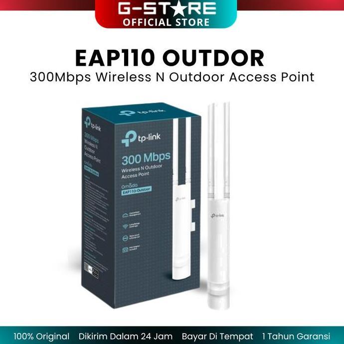 HARGA DISC - ACCESS POINT Tplink EAP110 Outdoor 300Mbps EAP 110 EAP-110 TP-LINK Antena