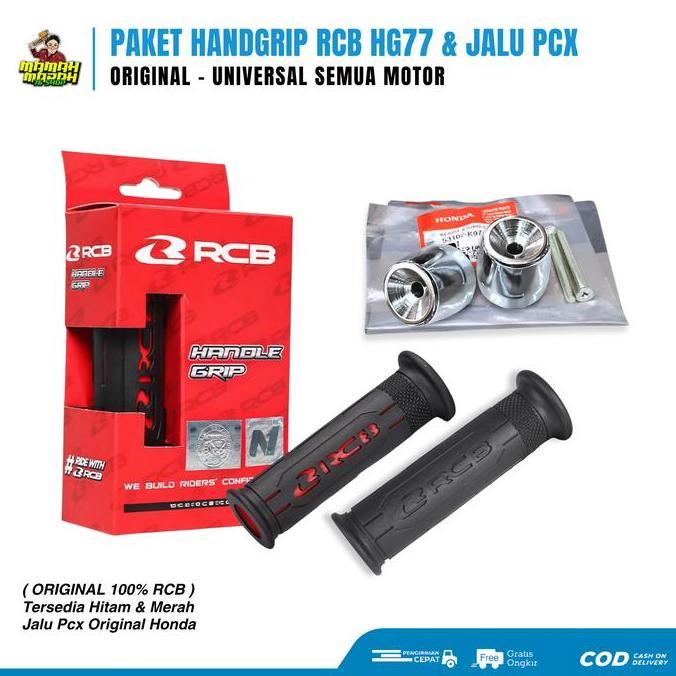 Promo Handgrip RCB Plus Jalu PCX Original Universal Vario Beat Scoopy Nmax Aerox Handlegrip RCB HG77