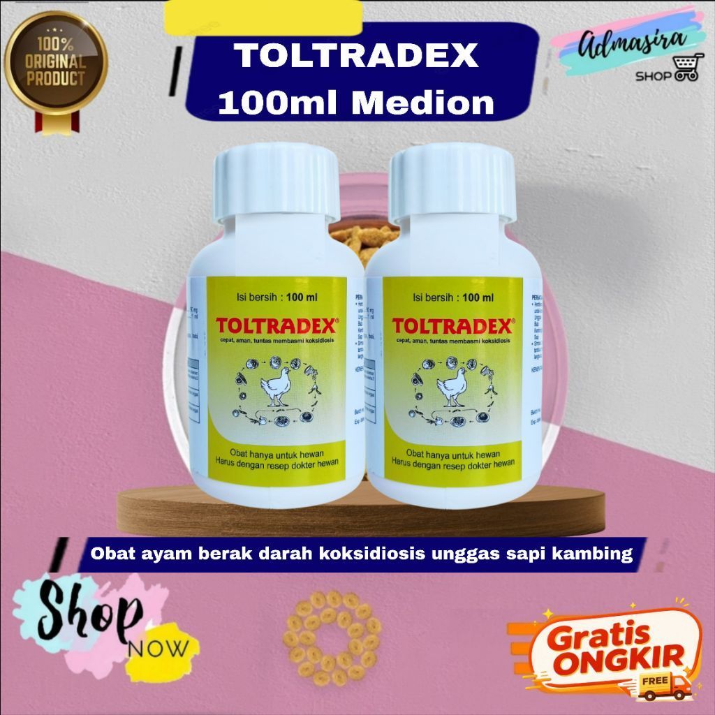 TOLTRADEX 100 ml Medion obat Koksidiosis Unggas Ayam Kelinci 100ml