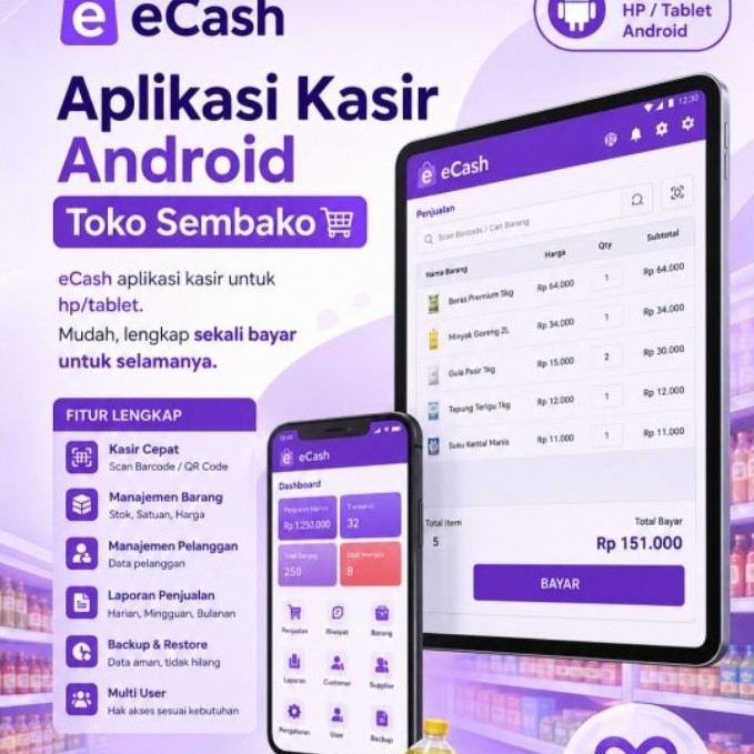 Aplikasi Android Toko Sembako / Software Kasir Android Toko Sembako