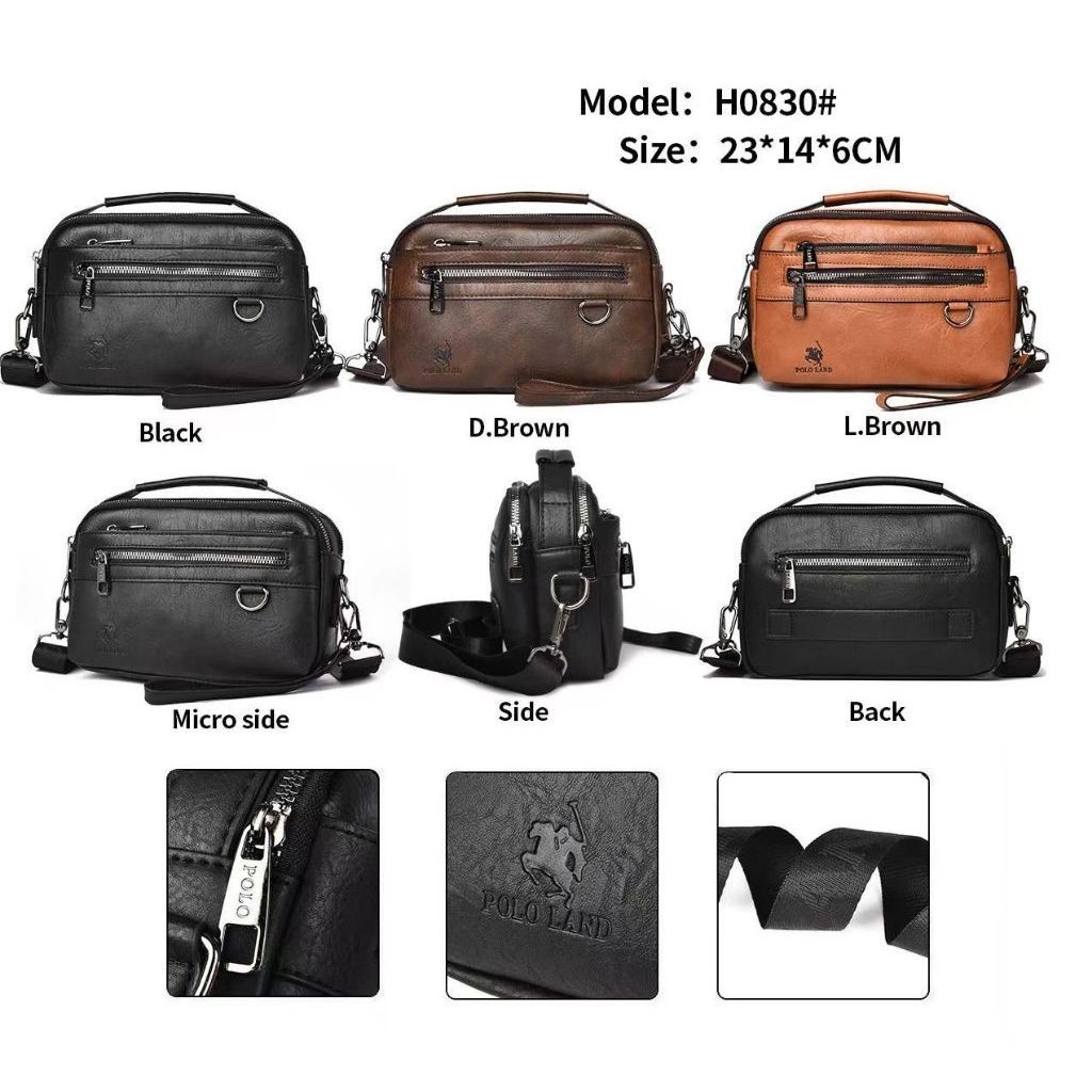 tas hand bag kulit sintetis pria